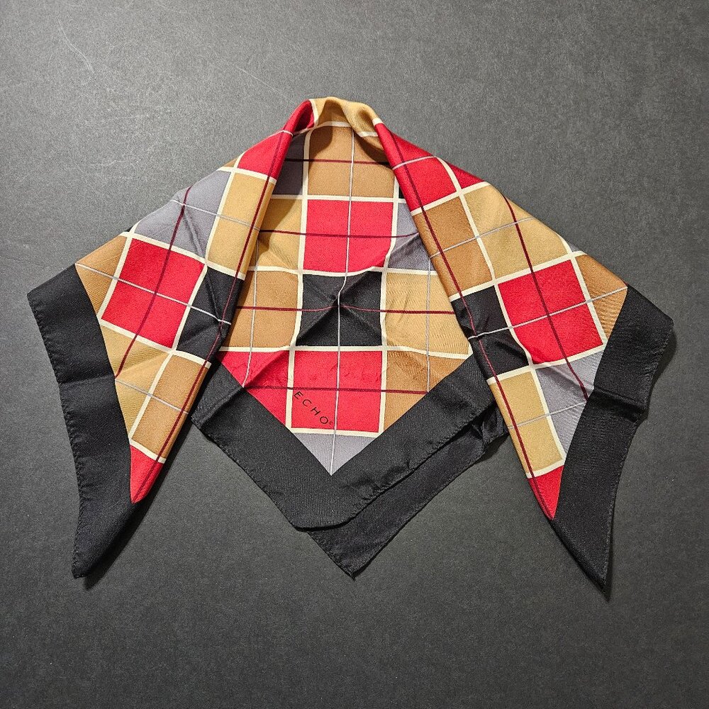 Silk Scarf - Gorgeous Argyle print by ECHO